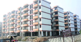 The under-construction flats under the Chandigarh Housing Boards general housing scheme in Sector 63.