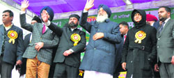 Chief Minister PS Badal in Ludhiana on Saturday. Tribune photo