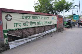 Garbage lies dumped on Multania Road near Guru Nanakpura area
