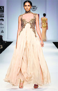A model flaunts Samant Chauhans creation