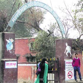 Signages of smoke-free status can be seen outside various public places in Jalandhar