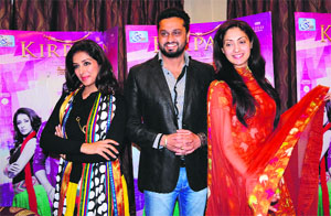 Star cast Roshan Prince, Gurleen Chopra and Sameeksha Singh during the promotion of their upcoming film Kirpaan at Amritsar on Tuesday. 