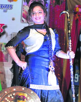 Centre of attraction: A student of Lyallpur Khalsa Collegiate School performs at the annual function in Jalandhar