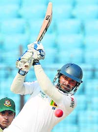 Sri Lankas Kumar Sangakkara scored 319 in their second Test against Bangladesh at Chittagong on Wednesday