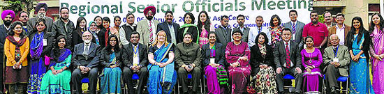 Delegates of the Commonwealth Youth Programme at the concluding session of the Regional Senior Officers Meeting in Chandigarh on Thursday