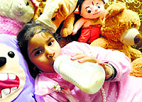 50 per cent of children feeding from bottle at night suffer from tooth decay