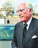 Former President Pervez Musharrafs lawyer Ahmed Raza Kasuri arrives for hearing in Islamabad on Friday
