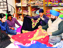 Designer suits from Pakistan have taken the markets by storm in Amritsar. 