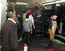 Firefighters try to douse flames at Silver Arc Mall in Ludhiana 