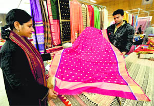 Rich fabrics on display