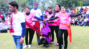 A students theatre group stages a play, "Nari Shakti", at the GCG, Sector 11, Chandigarh, in association with an NGO, Jagori Grameen, on Monday.