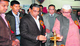 Governor Aziz Qureshi inaugurates the International Conference of Management Innovations and Emerging Trends in Global Management Practices at Gurukul Kangri University in Haridwar on Monday.