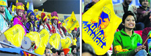 Fans during a match between Punjab Warriors and Kalinga Lancers at Phase VIII in Mohali on Tuesday. Tribune photos: Vicky Gharu