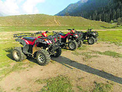 All-terrain vehicles to be introduced in Gulmarg in March. a Tribune Photograph