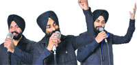 Three youths have formed a band to spread awareness through their music. A Tribune photograph