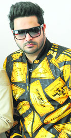 Alfaaz during promotion of his upcoming movie in Ludhiana.