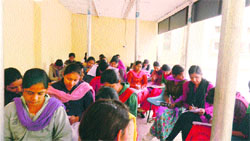 Volunteers during an NSS camp at Government Rajindra College in Bathinda on Friday. 