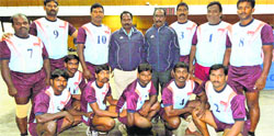 Members of the winning team in Chandigarh on Friday. Tribune photo: Pradeep Tewari
