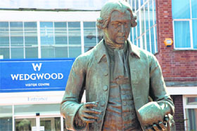 Statue of Joshiah Wedgwood (1730-1795) at the museum