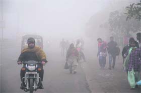 Hazy world: Thick fog engulfs Bathinda region on Sunday