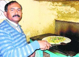 Krishna Kumar, the owner of Kairalis eating joint in Bathinda Cantonment
