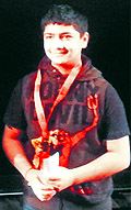 Ayush Hind after his felicitation