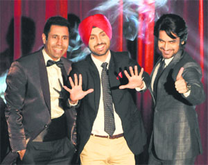 (L-R) Binnu Dhillon, Diljit Dosanjh and Arjan Bajwa.