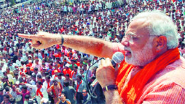 The Gujarat model of development has been made the cardinal issue in other parts of the country, while on Modi's home turf, Gujarat pride will be the election theme for the BJP.