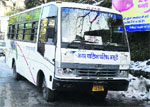 Commuters were a harried lot as the city bus service came to a halt due to the Mussoorie Municpal Counils apathy, on Tuesday. A tribune photograph 