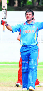 HPs Ankush Bains laid the foundation for a big total with a solid half-century. 