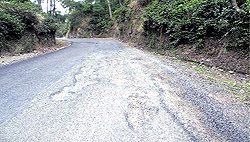 The Mubarakpur-Chintpurni road in Dharamsala
