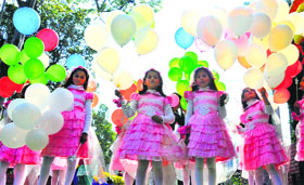Children all set for the inaugural function.