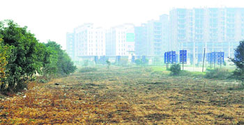 View of residential projects coming up in Neemrana.