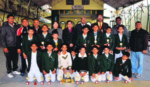 The St Thomas team that won Sub-Junior Inter-School Cricket Tournament in Dehradun on Saturday.
