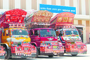 Most trade with Pakistan takes place through the Wagah-Attari border.