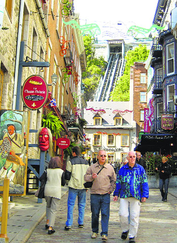 A cobbled lane in old town 
