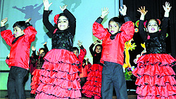 Tiny tots perform during the annual function of Shivalik Public School, Phase VI, Mohali, on Sunday
