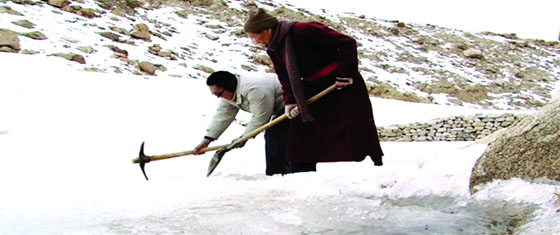  A still from  Rajendra Srivathsa Kondapallis Ladakhs Artificial Glaciers  