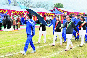 Participants during the 19th HP Inter-Polytechnic Athletics-cum-Cultural Meet on Saturday.