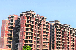 A view of an under- construction building in Amritsar on Tuesday.