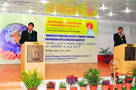 Participants during the Sardar Gurcharan Singh Memorial 7th National Debate Competition organised at Sardar Bhagwan Singh Institute of Biomedical Scinces at Balawala near Dehradun on Tuesday