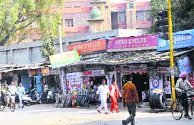 A view of encroachments outside the Jallianwala Bagh Martyrs Memorial Civil Hospital in  Amritsar on Wednesday