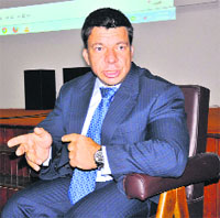 Miloslav Stasek, Ambassador of the Czech Republic, at the Government Museum Auditorium in Sector 10, Chandigarh, on Wednesday.
