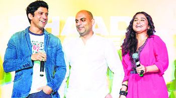 Farhan Akhtar , Saket Chaudhary and Vidya Balan