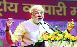 Modi said there was a trust and governance deficit in the country which needed to be removed to revive the economy.