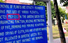 An instruction board at the entry of the newly inaugurated park in Sector 44, Chandigarh