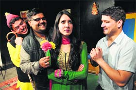 Sunday theatre: A scene from the play Intezaar, directed by Sumeet Sharma, which was performed at Natrang Studio Theatre in Jammu on Sunday
