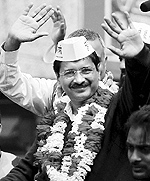 AAP chief Arvind Kejriwal in Unnao on Sunday