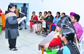 Teams take part in a literary quiz organised by the English Literary Society at Guru Nanak National College in Doraha on Monday