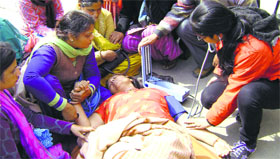 Nurse Sunanda Kapil before being hospitalised in Sangrur